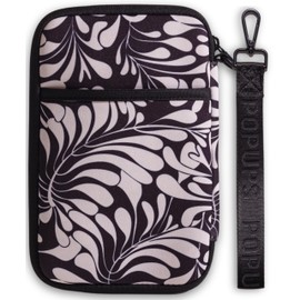 POPUPS Passport Travel Wallet for Women - Large Multiple Document Organizer and Holder with Wristlet - Palm Black