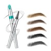 5 Colors Hair-like Strokes Eyebrow Pen, Mimics Natural Eyebrow Liquid
