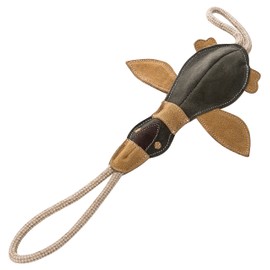 Schnüffelfreunde Dog Toy - Donna Duck - Cuddly Toy with Rope - Leather Toy for Dogs