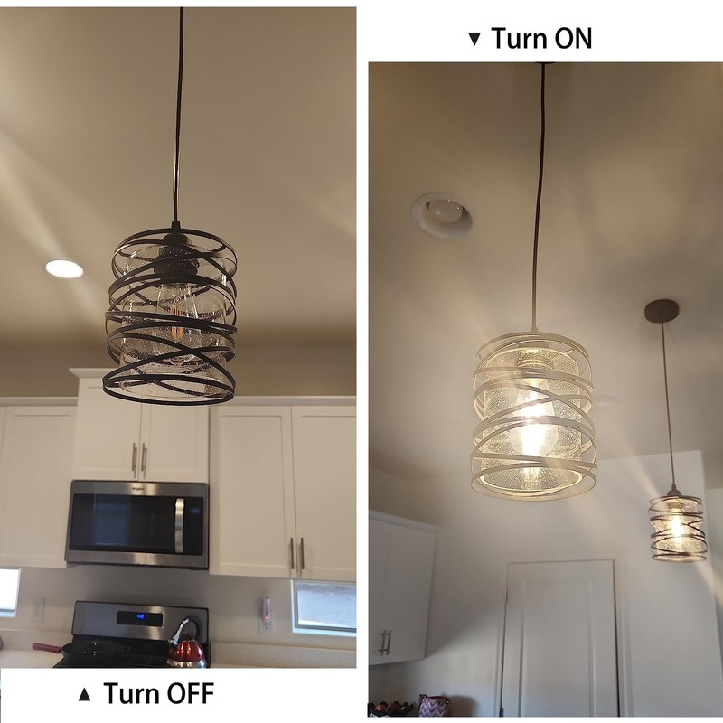 3 PACK Black Pendant Lights Kitchen Island, Small Kitchen Pendant