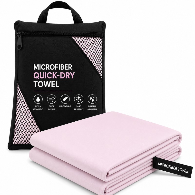 Microfiber Quick Dry Towel with Carry Bag – Ultra Absorbent