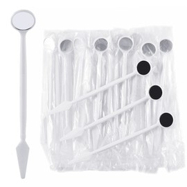 JMU 2200 Pcs Dental Mirror, Disposable Exam Mouth Mirrors, Individually Packed (100pcs/Pack, 22pack/Case)