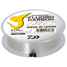 DAIWA J-Fluorocarbon Leader 100 m 0.2 mm 2.9/6 39 lbs Transparent Fluorocarbon Fishing Line 12220-020
