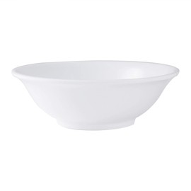 Thunder Group Nustone white melamine dinnerware collection 8 inch - 36 oz rimless bowl, comes in dozen