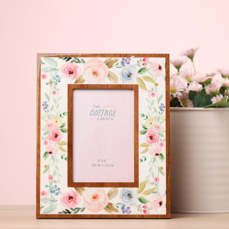 The Cottage Garden - Layered Floral Photo Frame - 4″