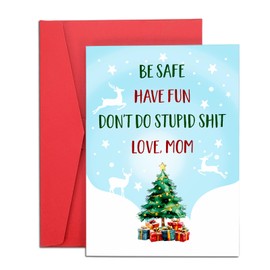 Funny Christmas Cards, Christmas Cards for Daughter, Christmas Cards for Son, Christmas Gifts for Teens Girls Boys, Stocking Stuffers for Teens Christmas Card, Merry Christmas Cards for Daughter Son