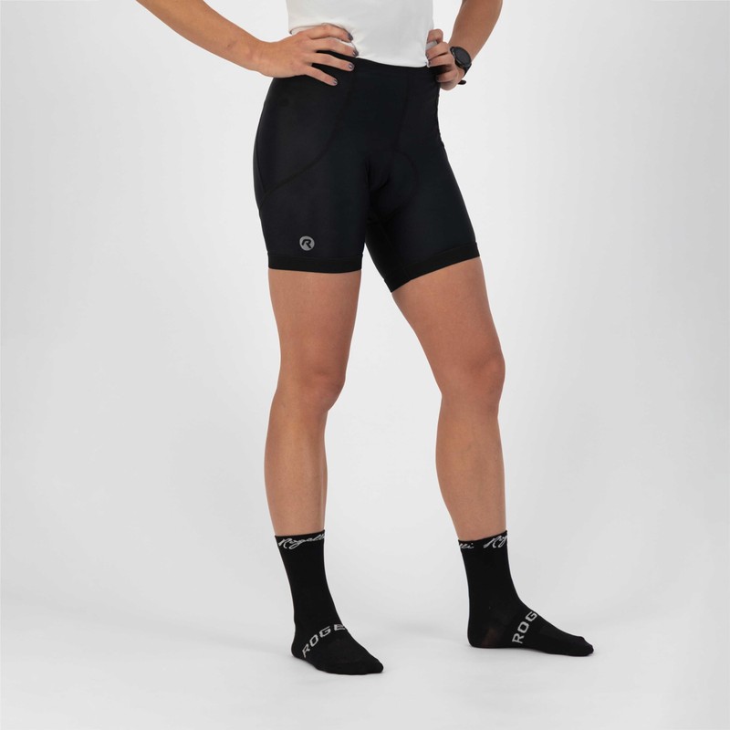 Rogelli Damen Radhose kurz De Luxe, Schwarz, XS