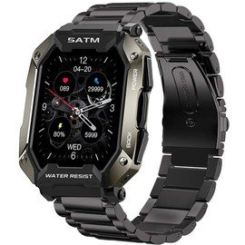 Compatible with AMAZTIM C20 Bands, Lamshaw Stainless Steel Metal Replacement Strap Bracelet Compatible with Kospet Tank M1 ProAMAZTIM C20 1.71 Military Sports Smart WatchSlothcloud Smart