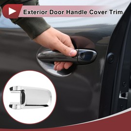 HEROFFIX Front Right Exterior Door Handle Cover for Ford Explorer 2011-2017 for Ford Edge 2011-2014 Door Handle Cover No.BA1Z78218B08A Silver Tone ABS