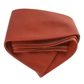 VOANZO PU Leather Belts for Women Elegant Bowknot Wide Belt Fashion Wrap Around Waist Belt Soft Knotted Cinch Belt Wide Waistband for Dress 240x10.5cm Brown