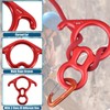 Azarxis 50KN Descensor con Orejas Grande Anillo de Rappel 8