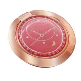 Smartphone Ring, Thin, Holding Ring, Fall Prevention Ring, Stylish, Bunker Ring, Stand Function, One-Handed Operation, 360 Rotations, Strong Adhesion, Compatible with Tablets and Smartphones, Clock