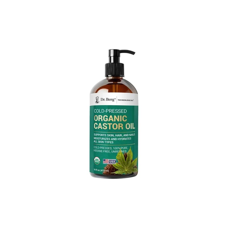 Aceite De Ricino Orgánico Dr. Berg 473 Ml (16 Onzas