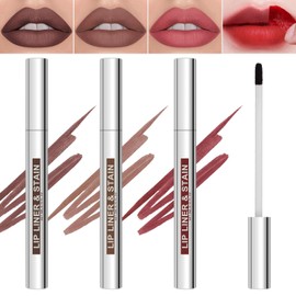 LOPHE Removable Lip Liner Pencils, 3 Pieces, Plump Removable Pigmented Lip Liner, Waterproof Peel Off Lip Liner Pencil, Long-Lasting and Pigmented Lip Liner Pen, 3 ml