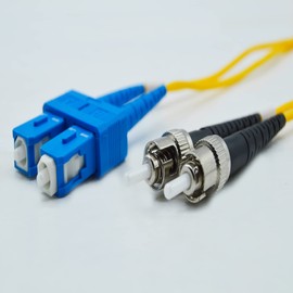 FiberCablesDirect SC-ST OS2 Fiber Patch Cable - 10Gb Duplex 50/125µm Singlemode Corning Glass | 35M (114.83ft) | Bulk Networking, Data Centers, Telecom, Enterprise Applications