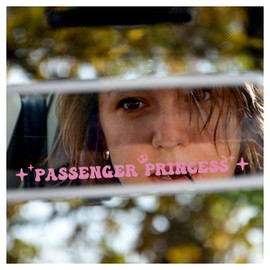 4 Pack Passenger Princess Car Stickers, Letter Stickers, Vinyl Sticker Car, Passenger Princess Sticker, Waterproof, Heart-Shaped Star Crown, Women's Car Decoration (Pink)