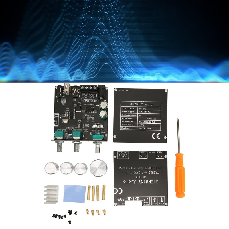 Sound Amplifier Board Bluetooth 5.0 Dual Channel Multiple Protection HiFi