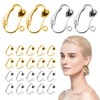 20Pcs Clip On Earring Backs for Jewelry Making, Hypoallergenic Earring
