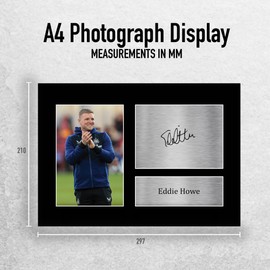 HWC Trading A4 Eddie Howe Newcastle United Gifts Printed Signed Autograph Picture for Football Fans and Supporters - A4