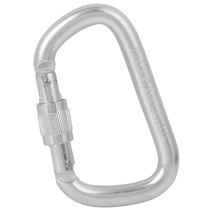 High Load Bearing Master Lock Outdoor Screwgate D shaped Carabiner