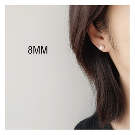 Airokiy Magnetic Pearl Earrings For Women Non Pierced Round Earring 8mm Magnet Clip On Cartilage Stud Wedding Big Jewelry Clip Earrings For Brides