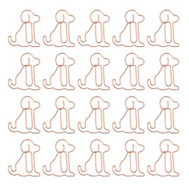 Kisangel 25pcs Colorful Paper Clips Animal Bookmark Clips Marking Clips Lovely Dog Shaped for Office School Supplies Party