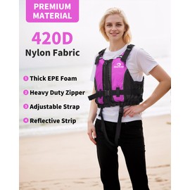 Owntop Buoyancy Aids Adults, Foam Buoyancy Vest Jacket with Crotch Strap Inner Pocket Unisex for Paddleboarding Kayaking Sup Fishing