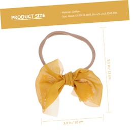 Vaguelly 5pcs Bowknot Headbands Elastic Hair Accessories Grey and Comfortable and Skin Friendly