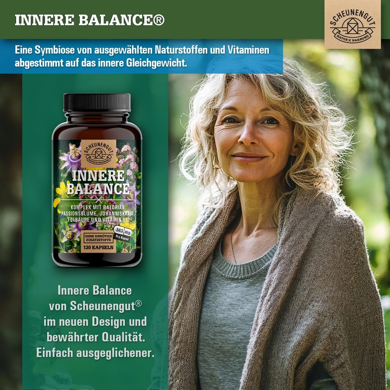 Inner Balance® St. John's Wort Valerian Passion Flower Capsules High