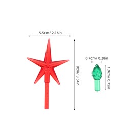 VOSAREA 103pcs Ceramic Tree Replacement Bulbs Lights Flame and Star Shape Lights Bulbs Replacement Plastics Tree Pegs Ceramic Tree Twists Light Ornaments for Ceramic Tree Accessories