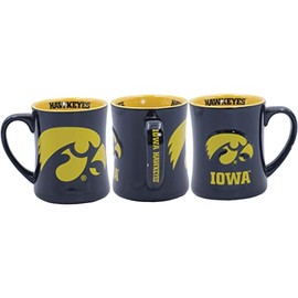 RFSJ Iowa Hawkeyes Ceramic 16 oz Relief (3D) Mug, Black
