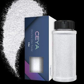 Ceya 3.5oz/ 100g Ultra Fine Glitter Powder Clear Glitter 1/128” 0.008” 0.2mm for Slime Epoxy Resin Craft Tumbler Jewelry Nail Art Festival Makeup Scrapbook Painting Wedding Cards