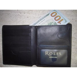 Rolfs BLACK ROLFS Men's wallet 21 credit card slots Genuine Premium Leather ATTACHE NW