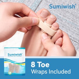 Sumiwish Hammer Toe Straightener, Toe Splint Hammer Toe Corrector-8 Pack,brown