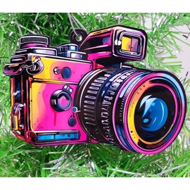 Generic 1980's Camera Retro Style Christmas Ornament