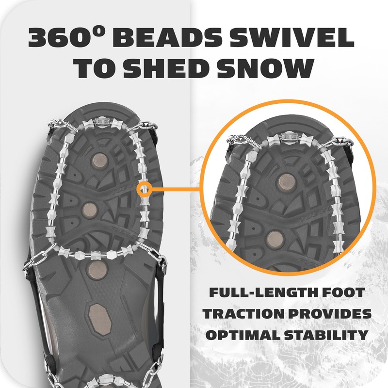 Yaktrax Diamond Grip All-Surface Traction Cleats for Walking on Ice