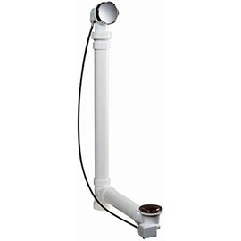 Keeney 645PVC Cable Driven PVC Bathtub Drain Kit, 1-1/2-Inch Fits All Standard Size Tubs, Whirlpools, and Baths, Polished Chrome