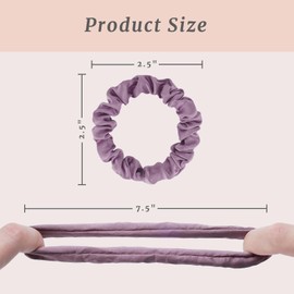 Mirlern 30 Pcs Small Scrunchies for Women Girls, No Damage Hair Accessories Ponytail Holders, Elastic Soft Rubber Bands for Thick Thin Hair (Pink & Purple Colors)
