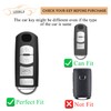LEERLY Key Fob Cover with Anti-lost Keychain Compatible with Mazda