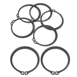 sourcing map 5Pcs 2" Internal Retaining Ring Circlip, 65 Mn Spring Steel Internal Circlip Snap Rings C-Clips for Grooved Shafts Studs, Black