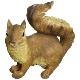 Design Toscano Scamper the Woodland Squirrel Outdoor Garden Statue, 7 Inch Tall, Cast Stone Resin, Brown Finish