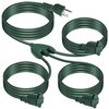 Relaxweex Christmas 100ft Outdoor Extension Cord 1 to 3 Splitter