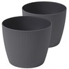 Tymar Flowerpot, pack of 2, round shape, planter (2 pack),