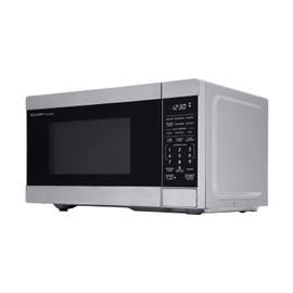 SHARP Compact Countertop Microwave Oven with Removable 10" Carousel Turntable, 700 Watt, 0.7 Cubic Feet, Stainless Steel