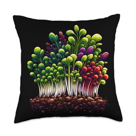 Vegan Agriculture Growing Sprouts Vegetables Plants Throw Pillow