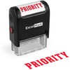 ExcelMark Priority Self Inking Rubber Stamp - Red Ink (A1539)