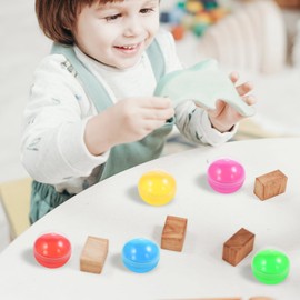 Healvian 50pcs Vending Capsules 38mm Capsules Transparent Ball Bauble Sphere Gumball Small Empty Toy Capsules Colored Round Twisted Balls