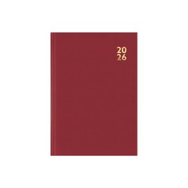 2026 A6 Diary Week Day Per Page - Hardback Red Blue Pocket Appointment Diary - Compact Daily Planner Organiser - Home Office Business School Travel