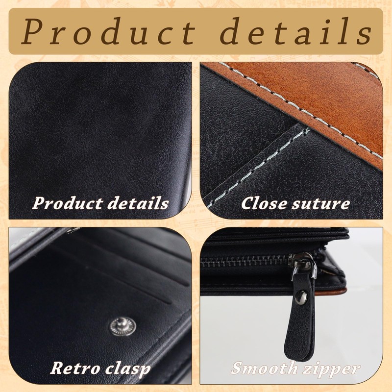 MultiValue Rfid Wallet for Men, Large Capacity Mens Bifold Wallet