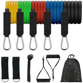 Modezvous Elastic Bands for Strength Training - Resistance Band - Sports - Training Tubes for Indoor and Outdoor Sports Shaping Gymnastics - 11 Pieces